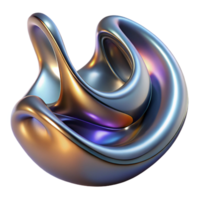 extraordinary contemporary A flowing, liquid metal sculpture morphing into abstract shapes, lit by a chromatic light source, Abstract Sculpture style high resolution png