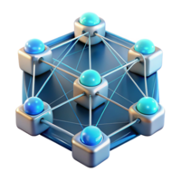 serene rustic A network of interconnected devices, glowing lines and nodes, abstract and futuristic style professional png