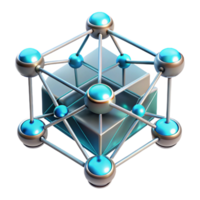 vibrant minimalist A network of interconnected devices, glowing lines and nodes, abstract and futuristic style original png