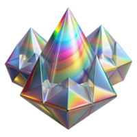elegant classic A field of crystalline structures, refracting light and creating rainbow patterns, in a geometric, abstract style premium png