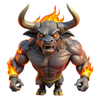 extraordinary abstract A powerful Minotaur, with intricate labyrinthine patterns carved into its horns, raging in a fiery forge, dramatic chiaroscuro lighting, baroque painting style exclusive png