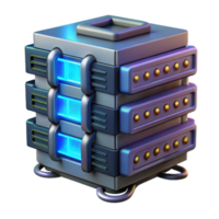 elegant artistic A futuristic server rack with blinking lights and intricate wiring, dark background, cyberpunk style high quality png