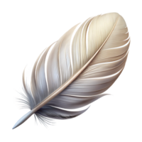 serene creative A close-up of a feather, delicate and intricate, soft lighting, studio photography exclusive png