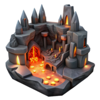 extraordinary modern Underground city, carved into rock formations, glowing lava flows, dramatic lighting, fantasy setting high resolution png