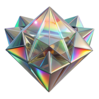 serene classic A field of crystalline structures, refracting light and creating rainbow patterns, in a geometric, abstract style exclusive png