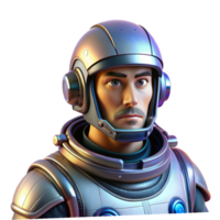 elegant rustic Portrait of a futuristic astronaut with a reflective visor, intricate spacesuit details, lit by the glow of distant planets, sci-fi style original png
