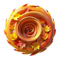 impressive traditional A swirling vortex of autumn leaves, vibrant reds, oranges, and yellows, dynamic lighting, impressionistic style detailed png