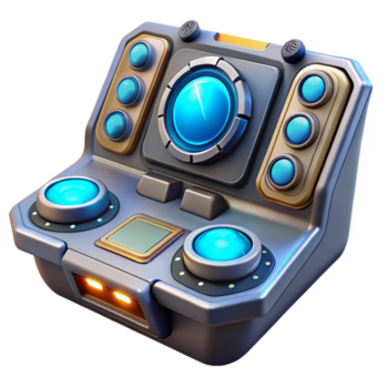 lugn rustik en trogen kontrollera panel med lysande knappar och rattar, invecklad detalj, sci-fi stil hög kvalitet png