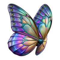 serene abstract A close-up of a butterfly wing, intricate patterns and iridescent colors, macro photography authentic png