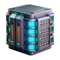 beautiful rustic A futuristic server rack with blinking lights and intricate wiring, dark background, cyberpunk style exclusive png