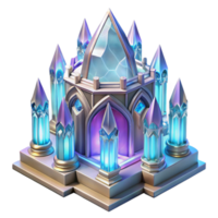 elegant minimalist Crystal palace, intricate glasswork, refracted light, magical atmosphere, ethereal style 4K png