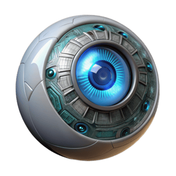 dramático rústico uma fechar-se do uma do ciborgue olho, intrincado circuitos e brilhando íris, dramático iluminação, biomecânico estilo Prêmio png