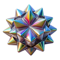 stunning artistic A kaleidoscope of tessellated, metallic shards, reflecting a spectrum of rainbow hues, with a high-gloss finish and a futuristic, cyberpunk style high resolution png