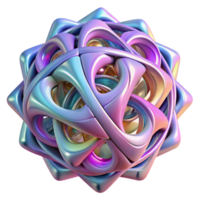 extraordinary minimalist A complex, three-dimensional fractal structure, rotating and evolving in space, in a psychedelic, geometric style 4K png