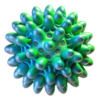 dramatic modern An intricate, fractal pattern resembling a microscopic organism, in shades of green and blue, illuminated by a bright, microscopic light. Style Bio-Art 4K png