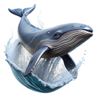 wonderful vintage A majestic humpback whale breaching the surface of the ocean, water cascading off its massive body, in a awe-inspiring, majestic style high resolution png