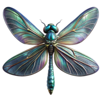 magnificent contemporary A close-up of a dragonfly's wings, intricate venation, iridescent colors, macro photography detailed png