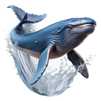 extraordinary minimalist A majestic humpback whale breaching the surface of the ocean, water cascading off its massive body, in a awe-inspiring, majestic style high quality png