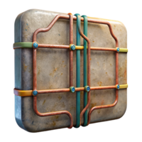 extraordinary rustic A close-up of a weathered subway map, with intricate lines and faded colors. Urban navigation style, soft lighting 4K png