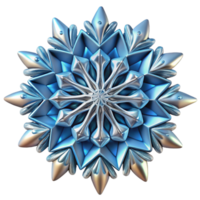 vibrant artistic A complex, fractal pattern resembling a frozen snowflake, in shades of ice blue and silver, illuminated by a cold, crisp light. Style Art Deco high quality png