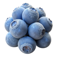 beautiful creative A cluster of ripe blueberries covered in frost, close-up, hyperrealistic, morning light original png