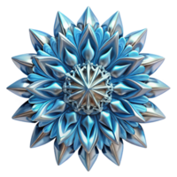 beautiful contemporary A complex, fractal pattern resembling a frozen snowflake, in shades of ice blue and silver, illuminated by a cold, crisp light. Style Art Deco authentic png