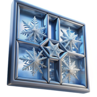 serene abstract A close-up of frost crystals on a windowpane, intricate patterns, wintery lighting premium png