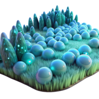 wonderful artistic A field of glowing, bioluminescent particles, forming an abstract landscape, illuminated by their own internal light. Style Bioluminescent Art premium png