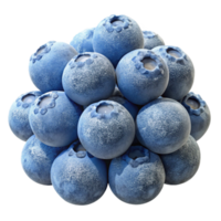 extraordinary artistic A cluster of ripe blueberries covered in frost, close-up, with cool, diffused lighting premium png