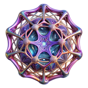stunning classic A web of intricate, fractal patterns, glowing with an otherworldly light, in a psychedelic art style exclusive png