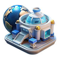 serene artistic Space station, modular design, zero gravity, panoramic view of Earth, futuristic style premium png