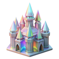 impressive minimalist stunning minimalist A crystalline castle, facets reflecting rainbow light, magical and ethereal style high resolution high resolution png