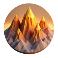 vibrant vintage elegant traditional A Panoramic View of a Mountain Range at Su authentic original png