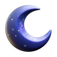 stunning creative serene artistic A Crescent Moon Hanging in a Starry Night detailed professional png
