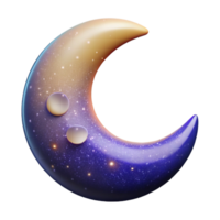 stunning minimalist wonderful modern A Crescent Moon Hanging in a Starry Night high quality high resolution png