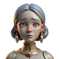 stunning artistic vibrant abstract A Female Android with Intricate Clockwork genuine high quality png