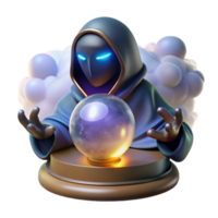 serene artistic stunning classic A Mysterious Oracle Gazing Into a Crystal original 4K png