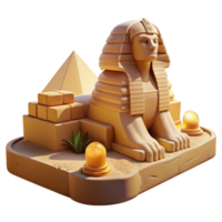 serene modern wonderful abstract A Mysterious Sphinx Guarding a Hidden Tem professional premium png
