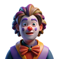 extraordinary abstract elegant modern Portrait of a Clown with Exaggerated Feat genuine 4K png