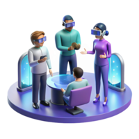 serene minimalist serene traditional A Group of People Wearing Augmented Real exclusive exclusive png