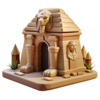 beautiful vintage magnificent rustic A Mysterious Sphinx Guarding a Hidden Tem professional detailed png