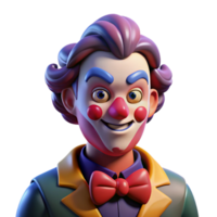 elegant minimalist extraordinary minimalist Portrait of a Clown with Exaggerated Feat premium high quality png