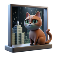 impressive minimalist impressive modern Grumpy Cat on Windowsill original authentic png