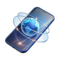 wonderful vintage wonderful creative A Sleek Transparent Smartphone Displaying original 4K png