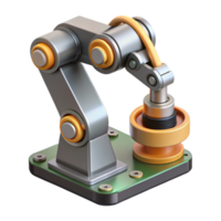 impressive vintage wonderful creative A Robotic Arm Assembling a Microchip Pre high quality authentic png