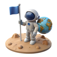 magnificent abstract vibrant abstract A Lone Astronaut Planting a Flag on a De high quality png