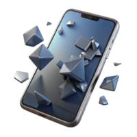 impressive modern wonderful vintage A Shattered Smartphone Screen with Data F exclusive original png