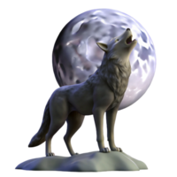 extraordinary contemporary serene contemporary A Lone Wolf Howling at the Moon Dramatic high quality high resolution png