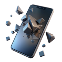 magnificent minimalist wonderful abstract A Shattered Smartphone Screen with Data F high resolution png