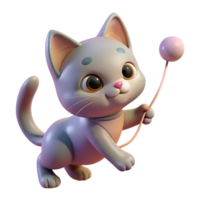 serene classic serene abstract A Playful Kitten Batting at a String Clos exclusive premium png